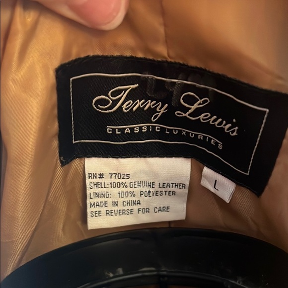 Vintage Tan Leather Women's Jacket-Sz L - Picture 4 of 5